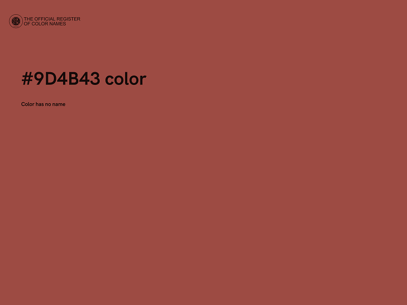 #9D4B43 color image