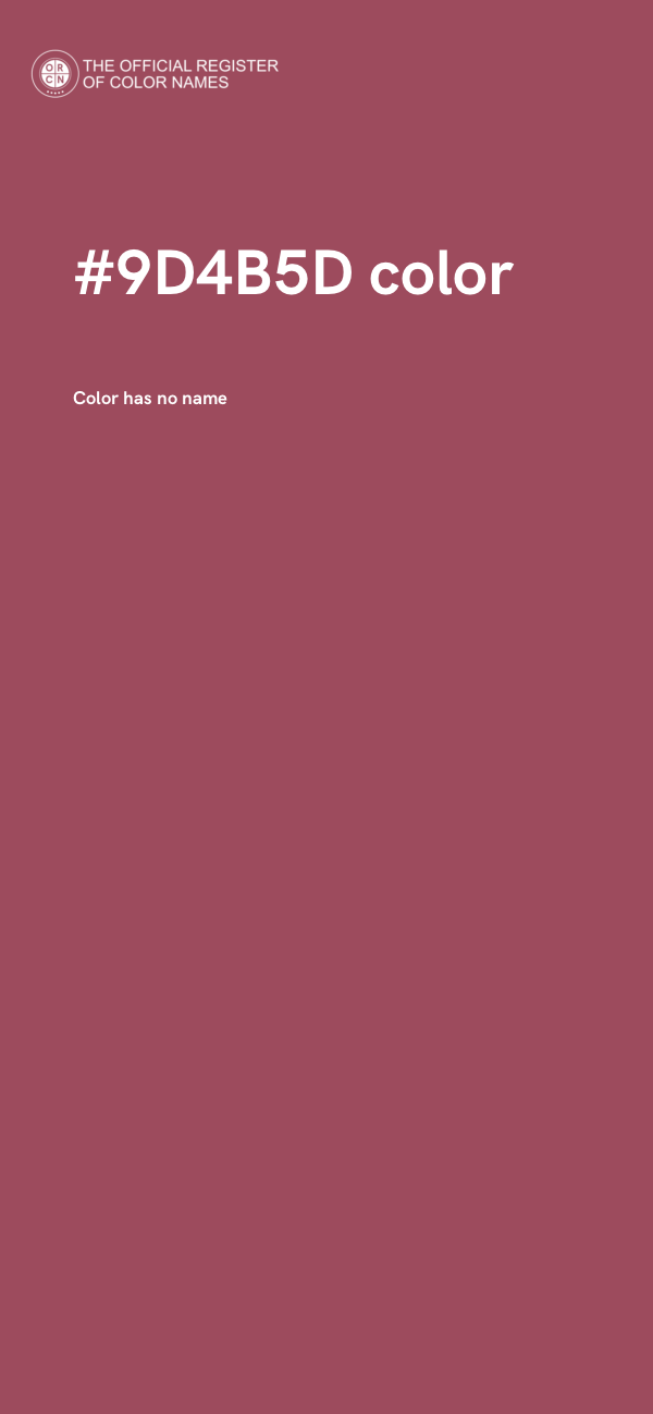 #9D4B5D color image