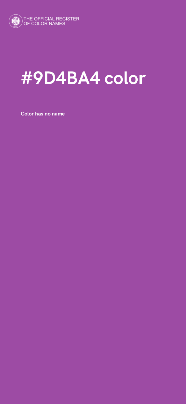 #9D4BA4 color image