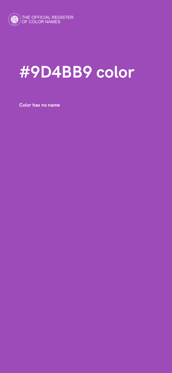 #9D4BB9 color image