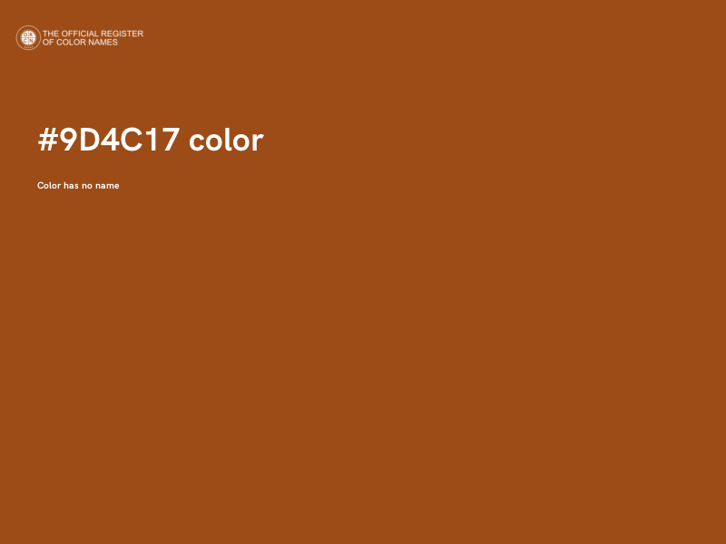 #9D4C17 color image