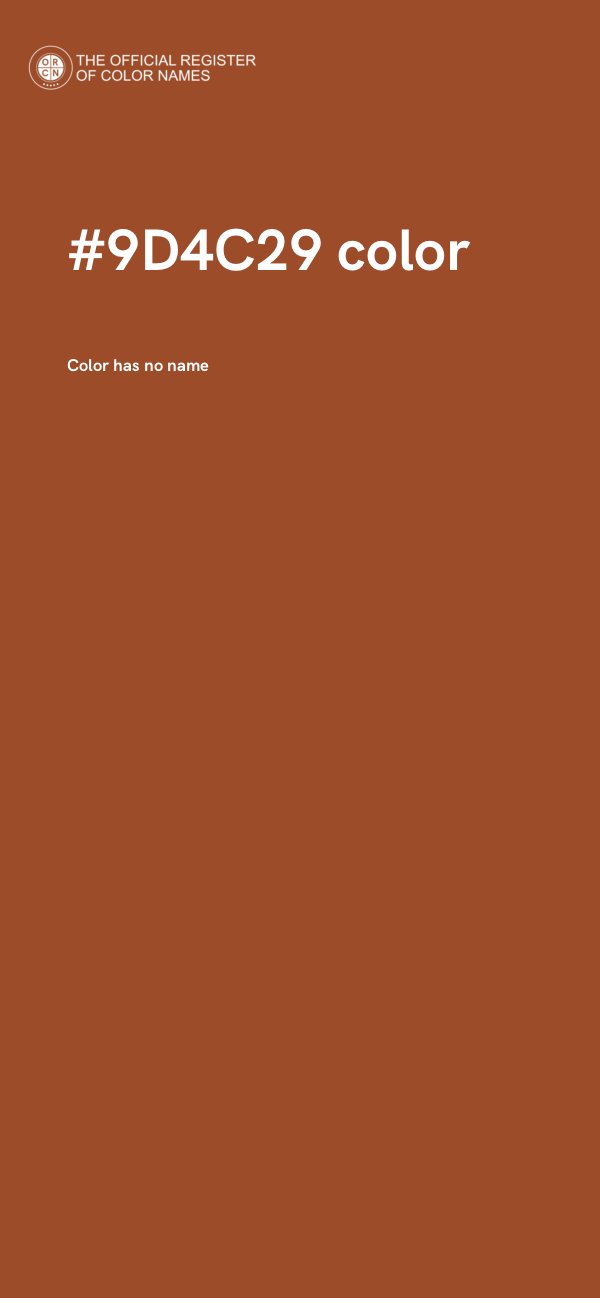 #9D4C29 color image