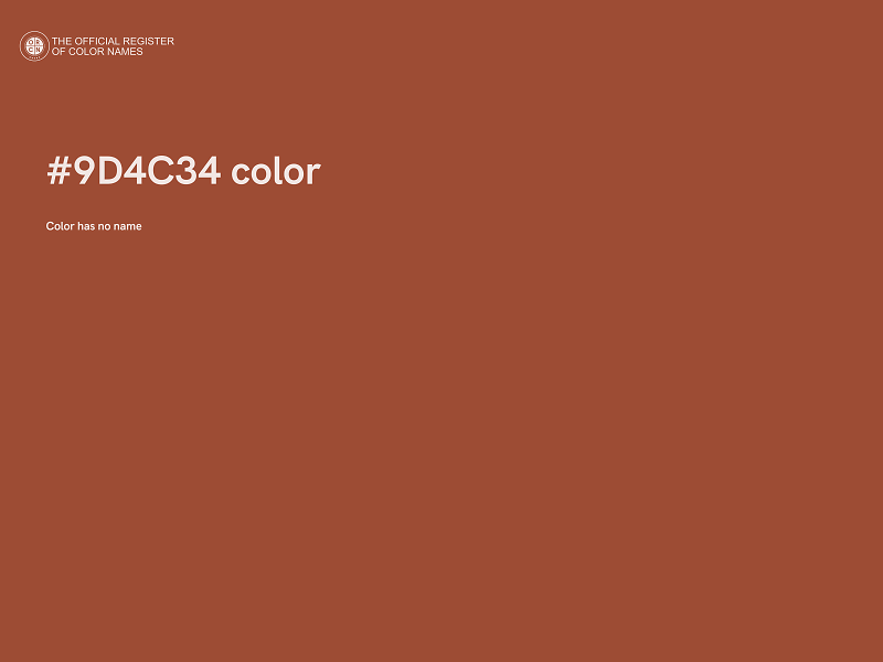 #9D4C34 color image