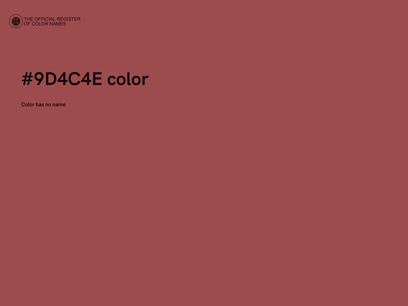 #9D4C4E color image