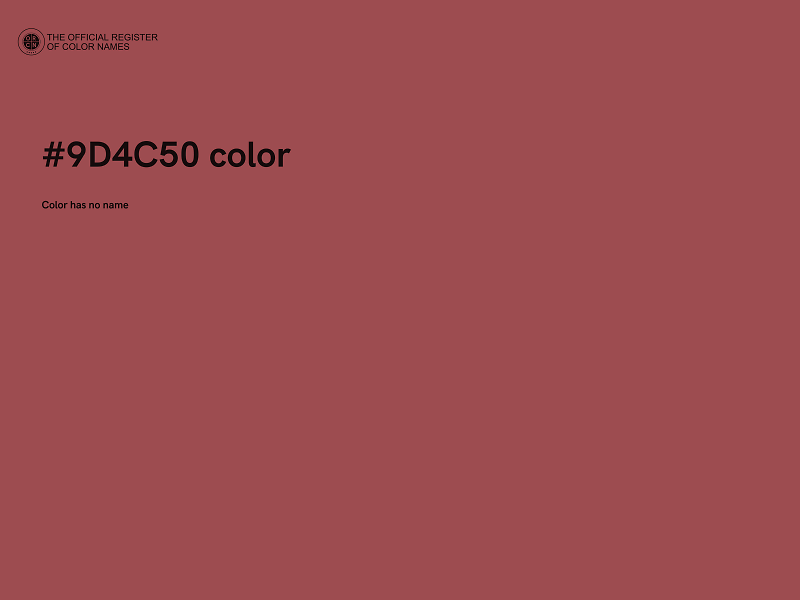 #9D4C50 color image