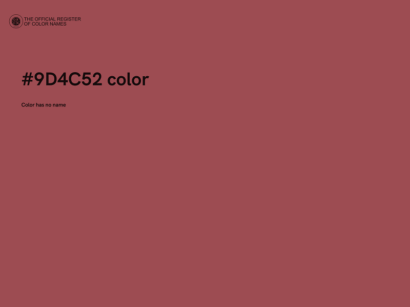 #9D4C52 color image
