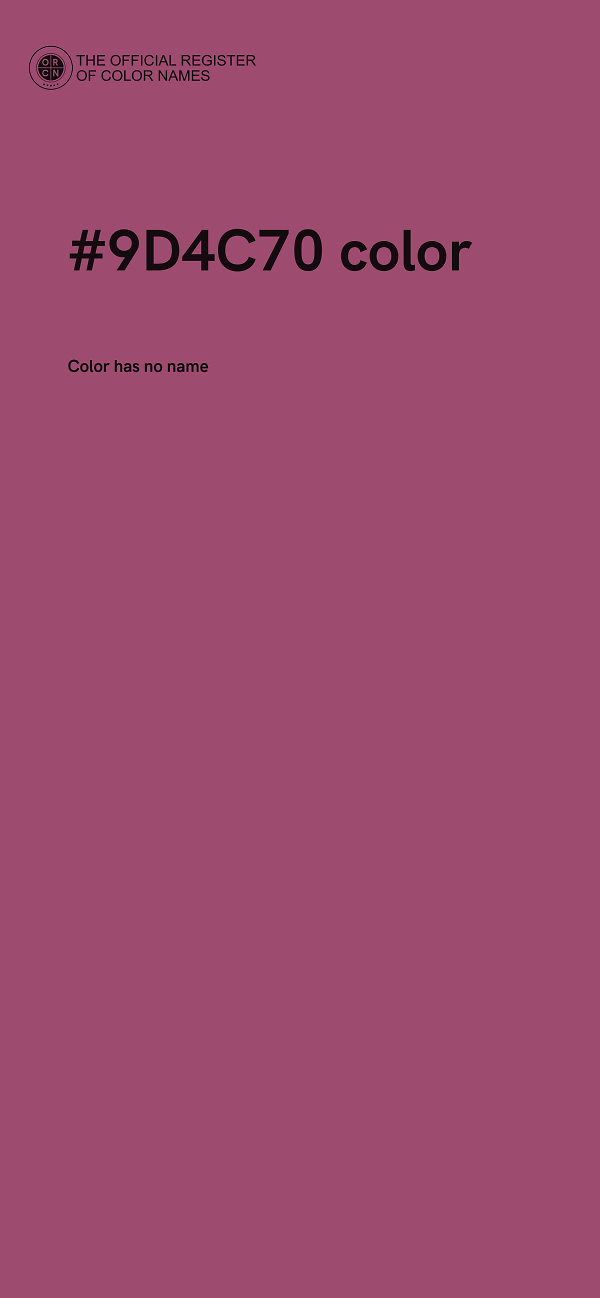 #9D4C70 color image