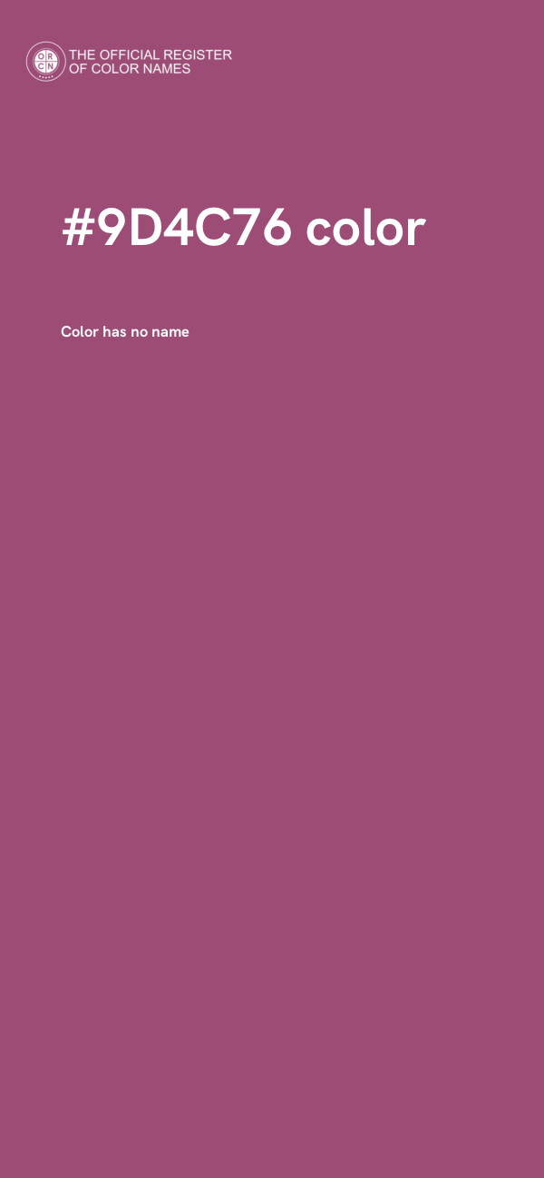 #9D4C76 color image
