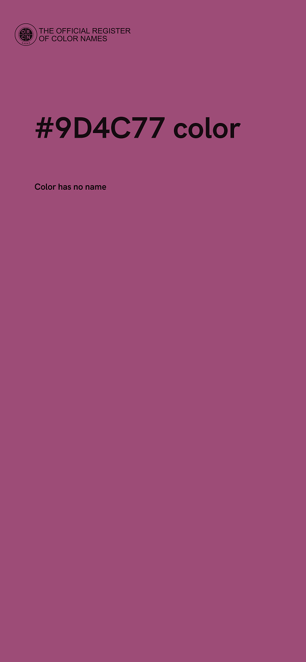 #9D4C77 color image