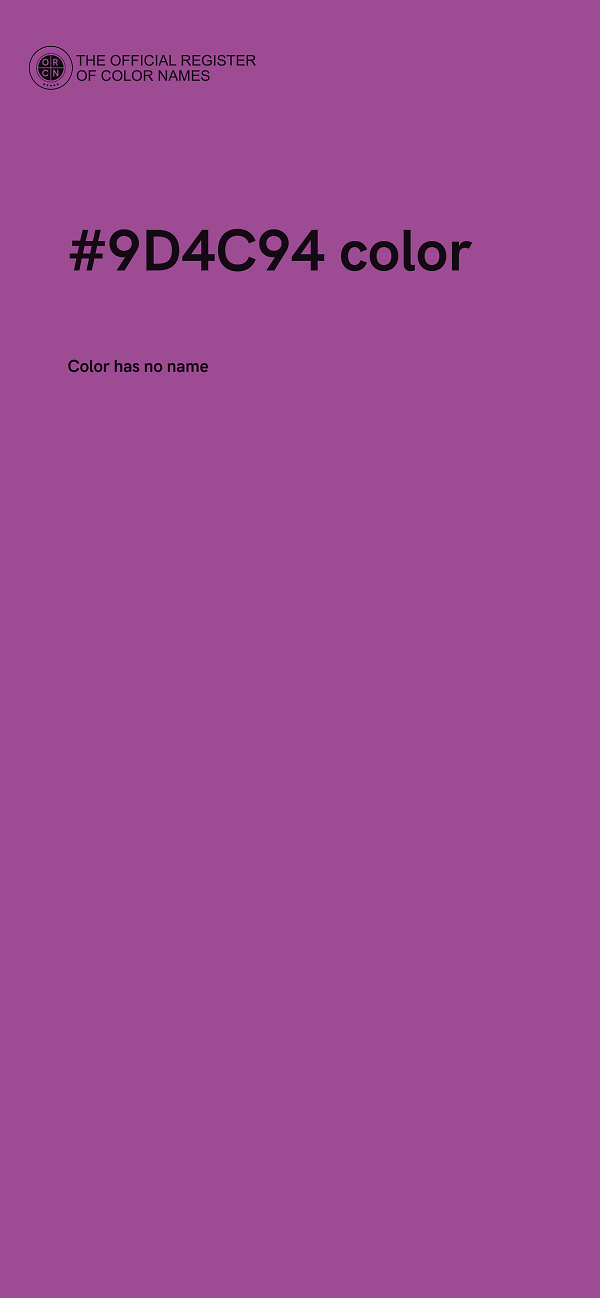 #9D4C94 color image