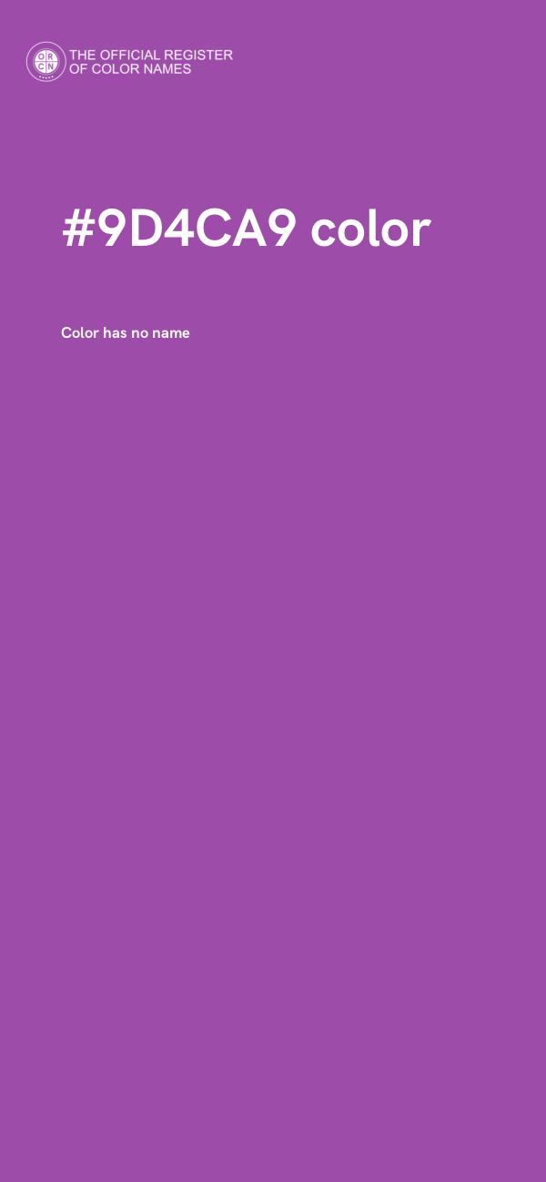 #9D4CA9 color image