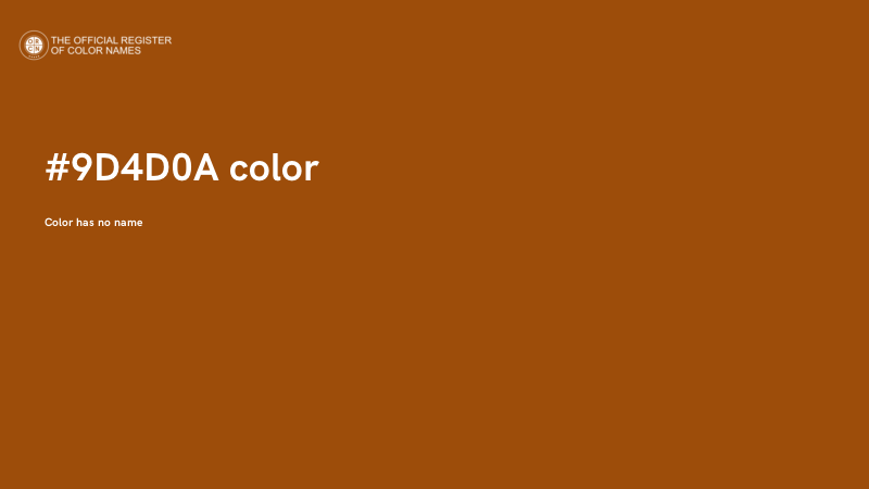 #9D4D0A color image