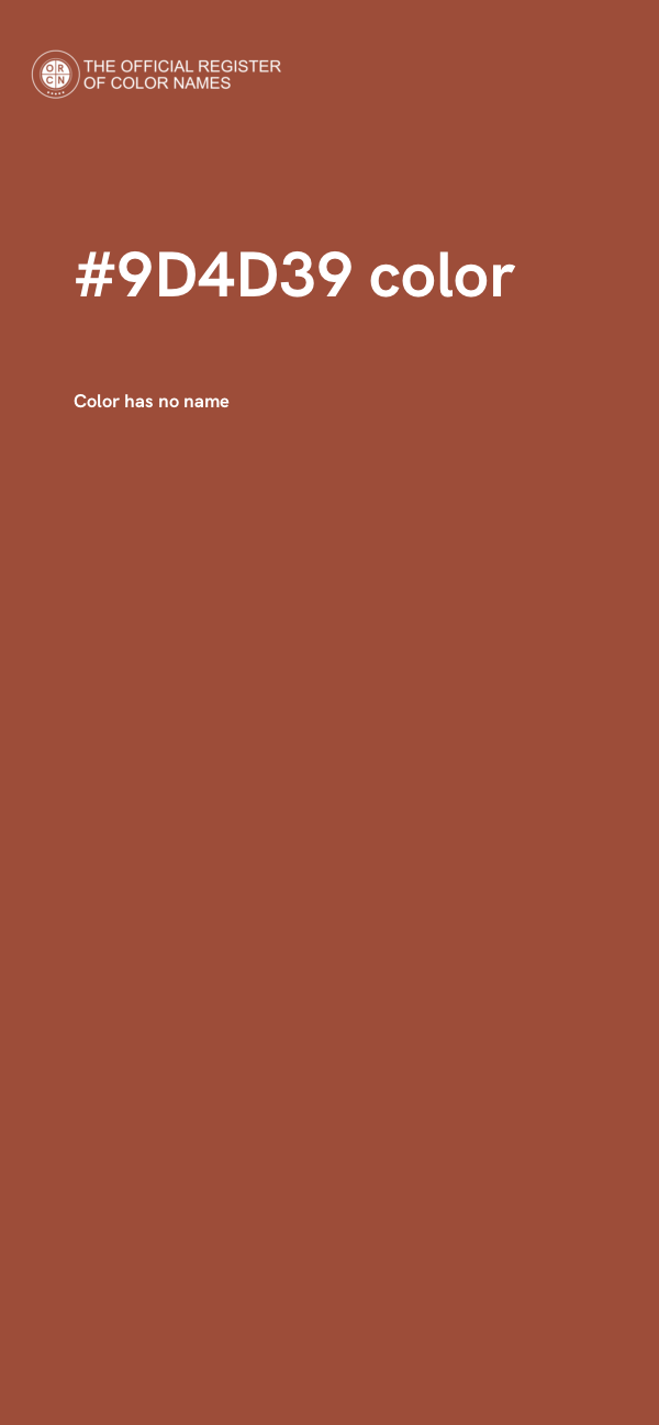 #9D4D39 color image