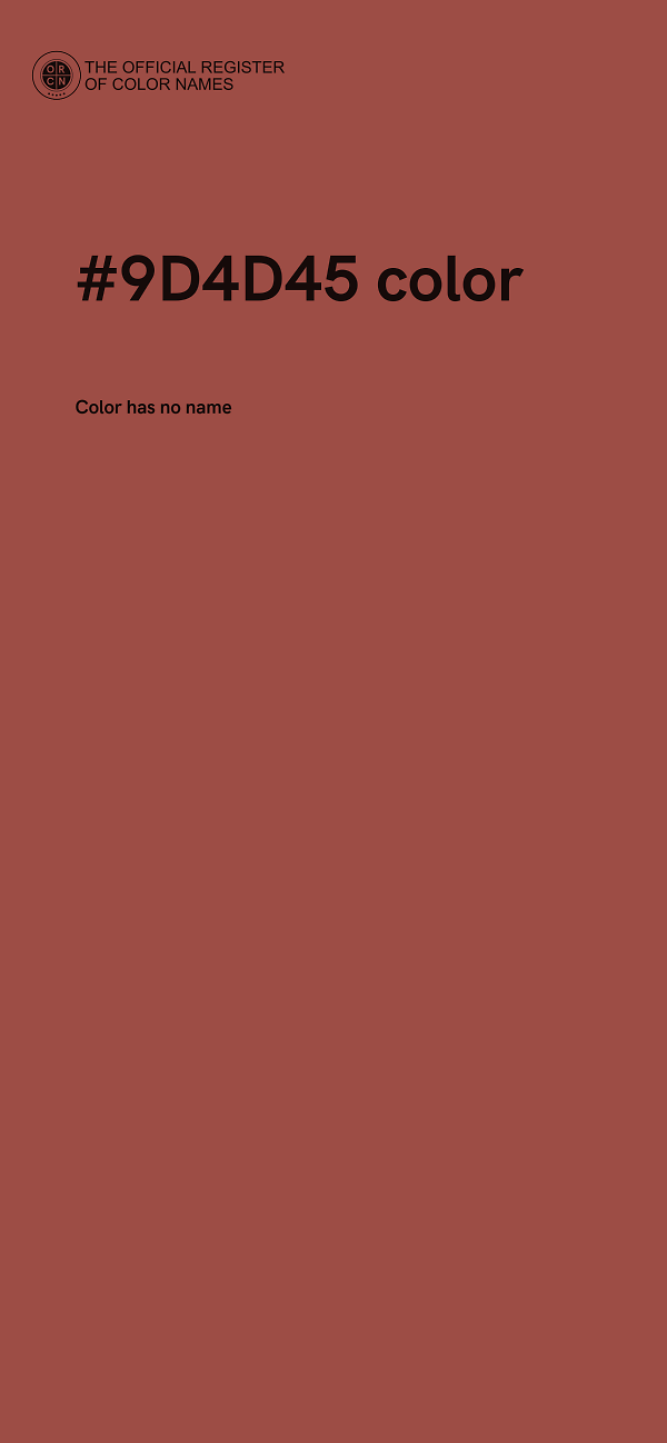 #9D4D45 color image