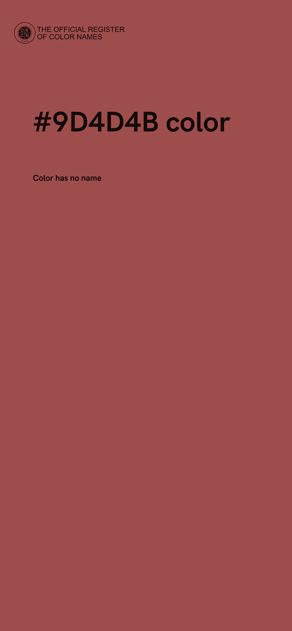 #9D4D4B color image
