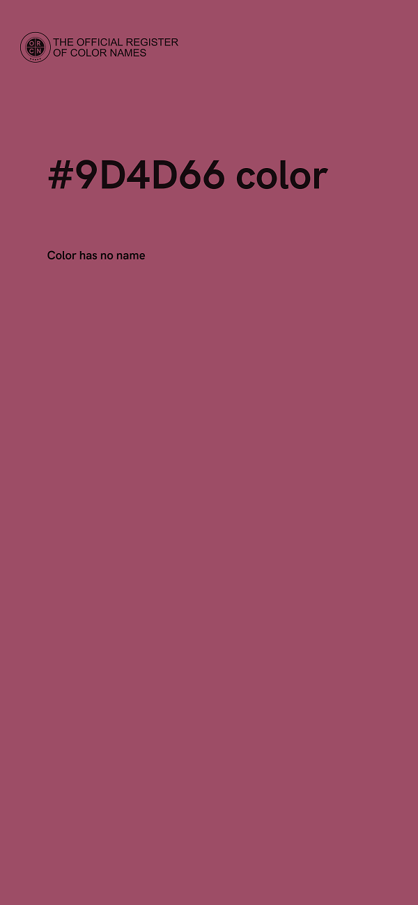 #9D4D66 color image
