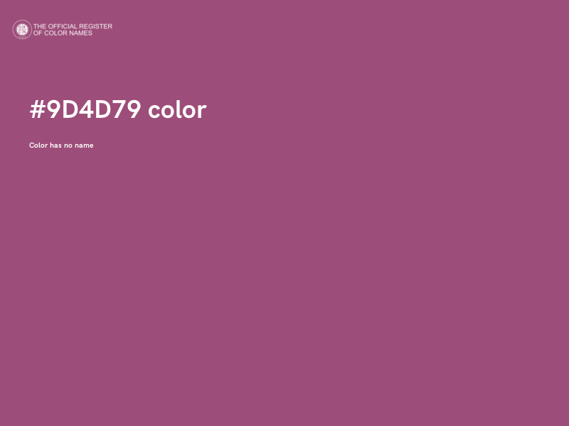 #9D4D79 color image
