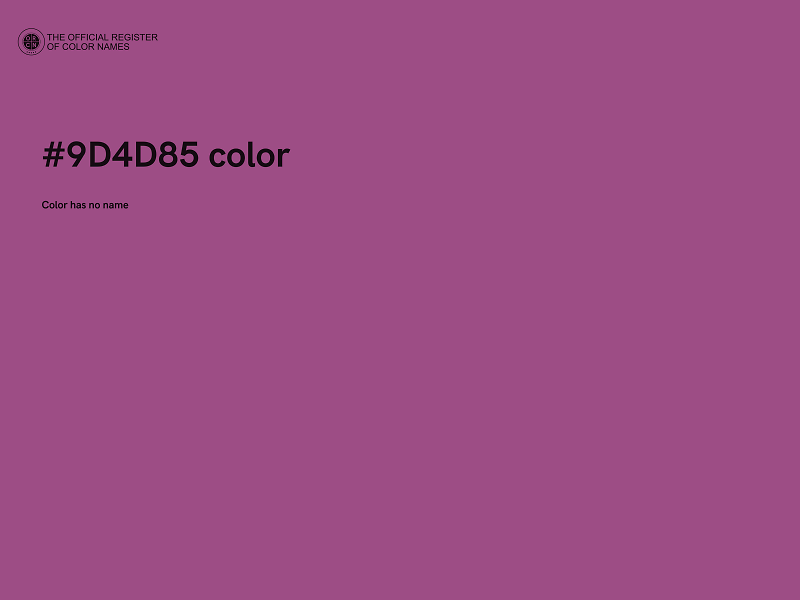 #9D4D85 color image