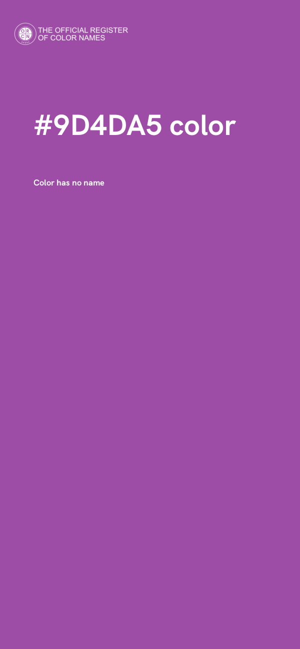 #9D4DA5 color image