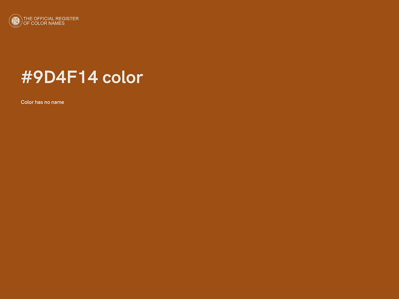 #9D4F14 color image