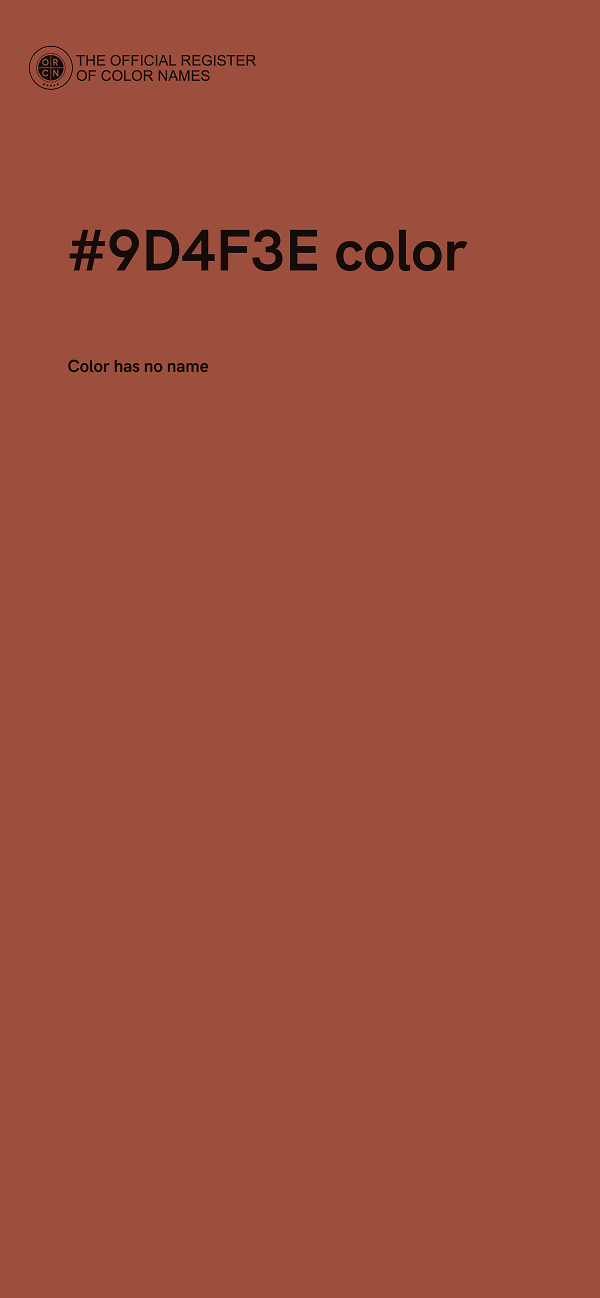 #9D4F3E color image