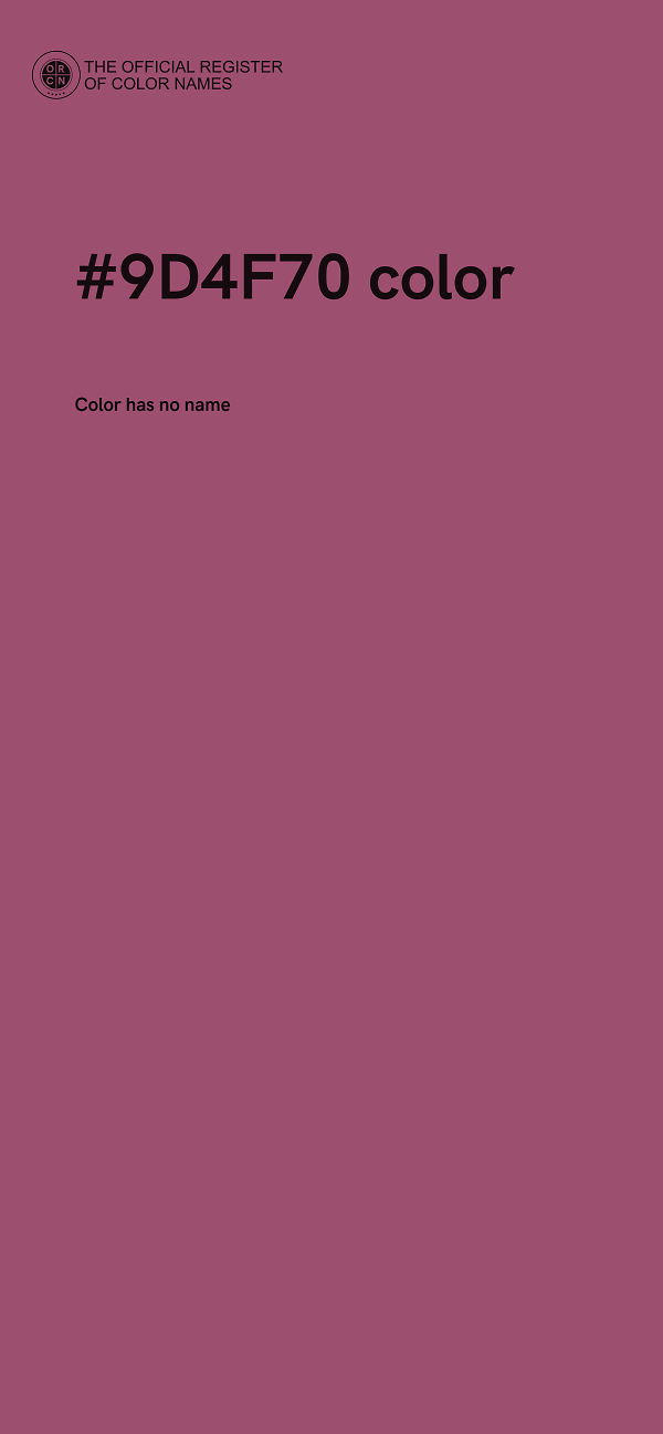 #9D4F70 color image