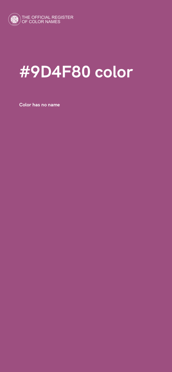 #9D4F80 color image