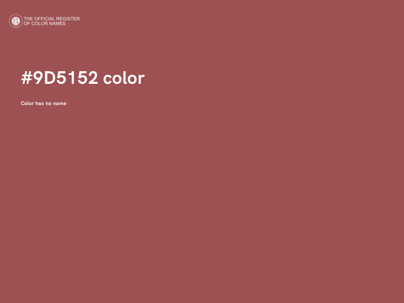#9D5152 color image