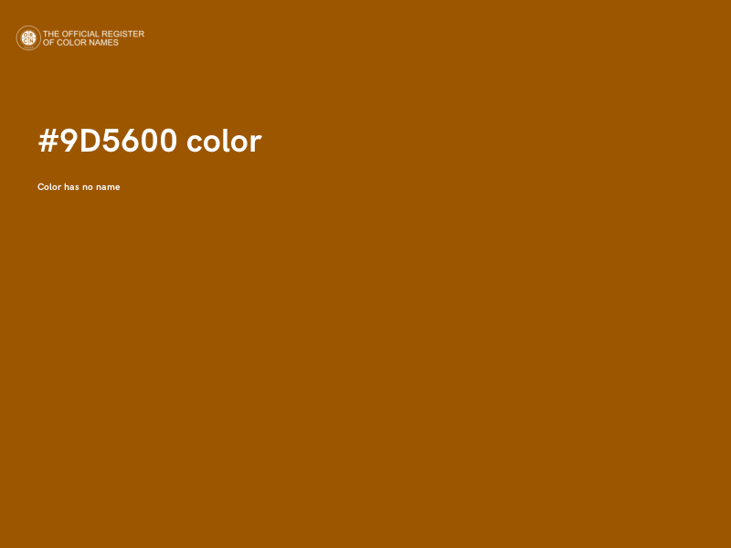 #9D5600 color image