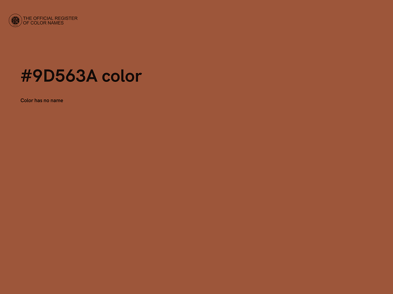 #9D563A color image