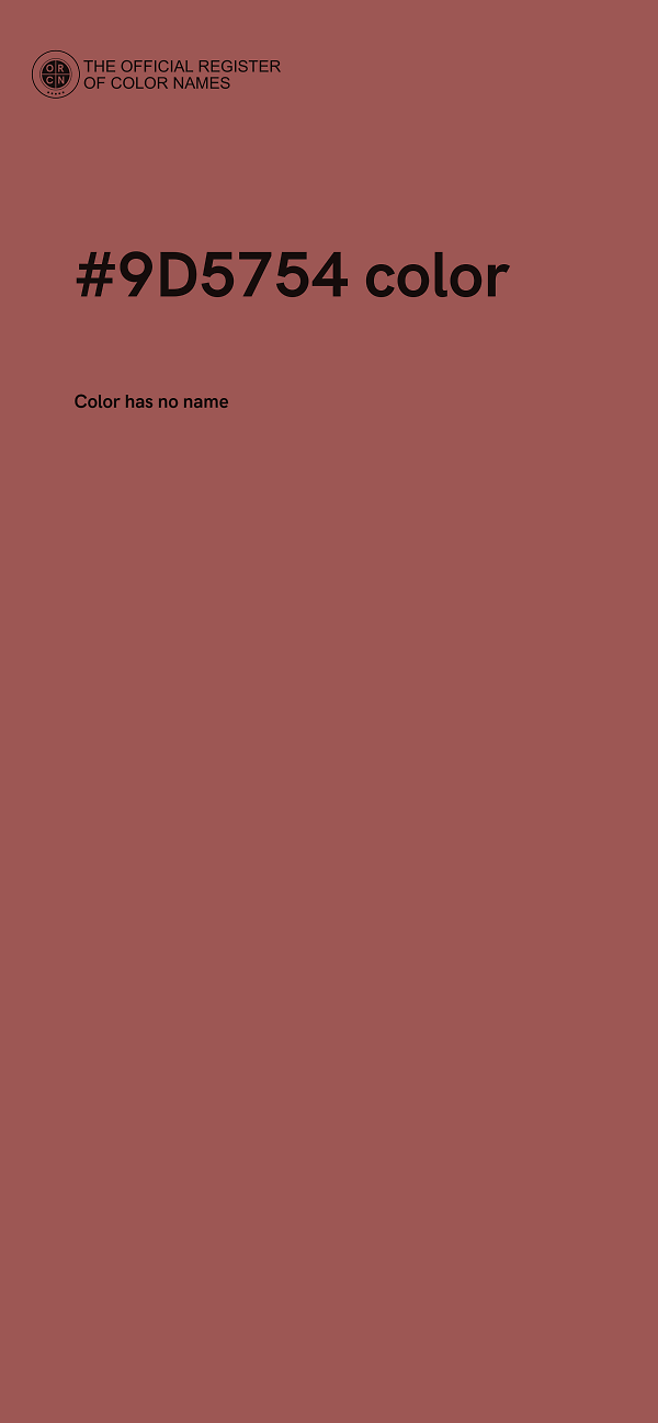 #9D5754 color image