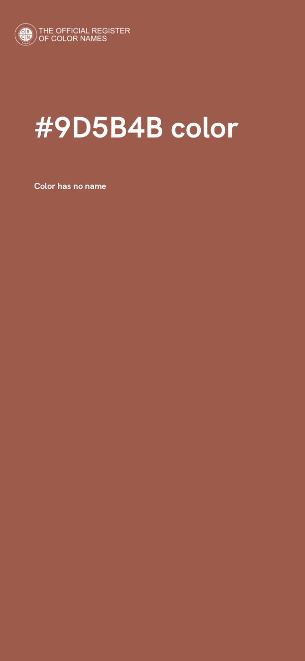 #9D5B4B color image