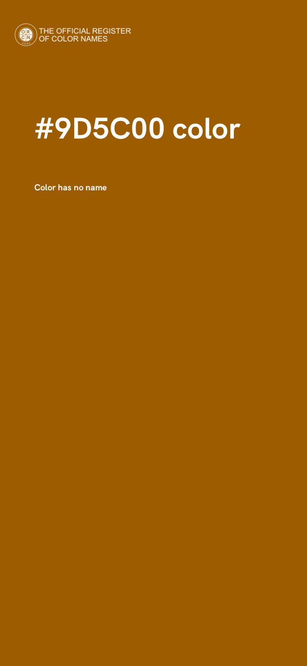 #9D5C00 color image