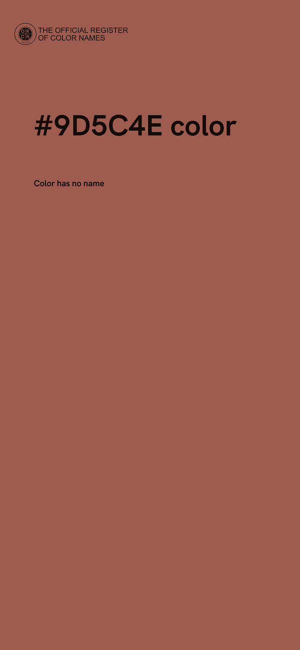 #9D5C4E color image