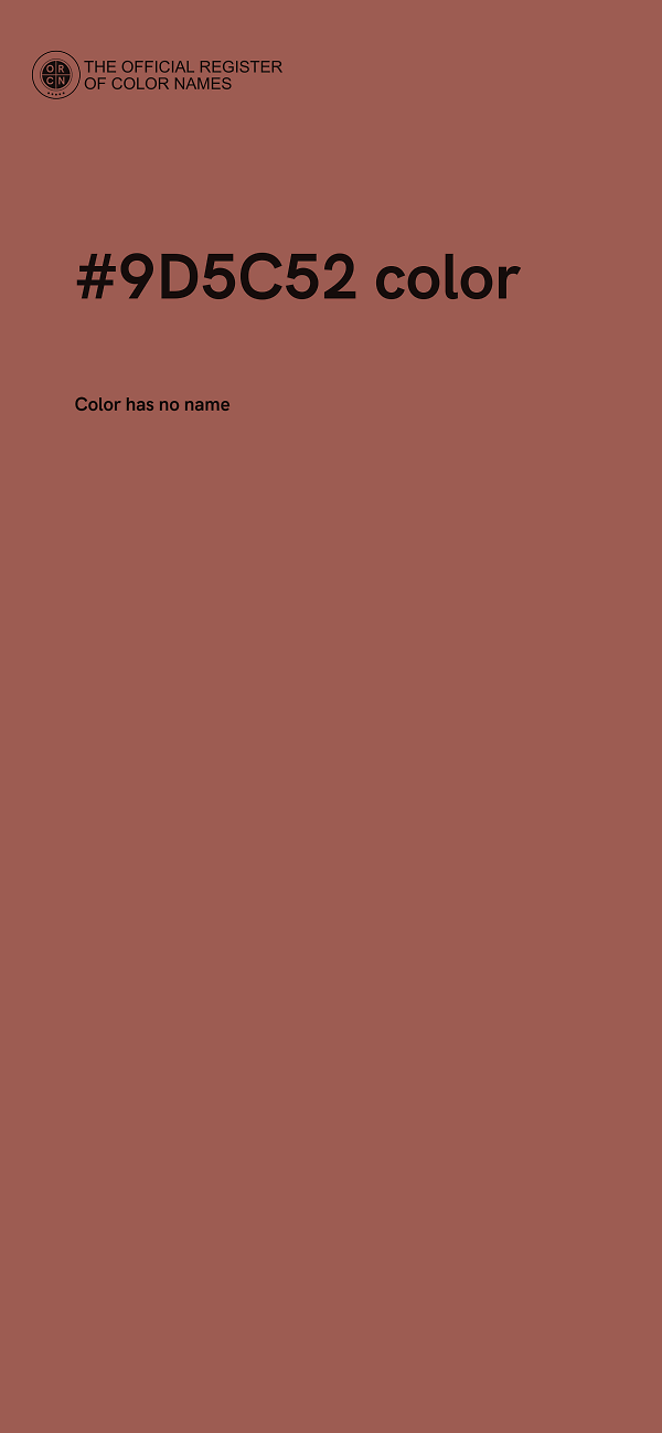 #9D5C52 color image