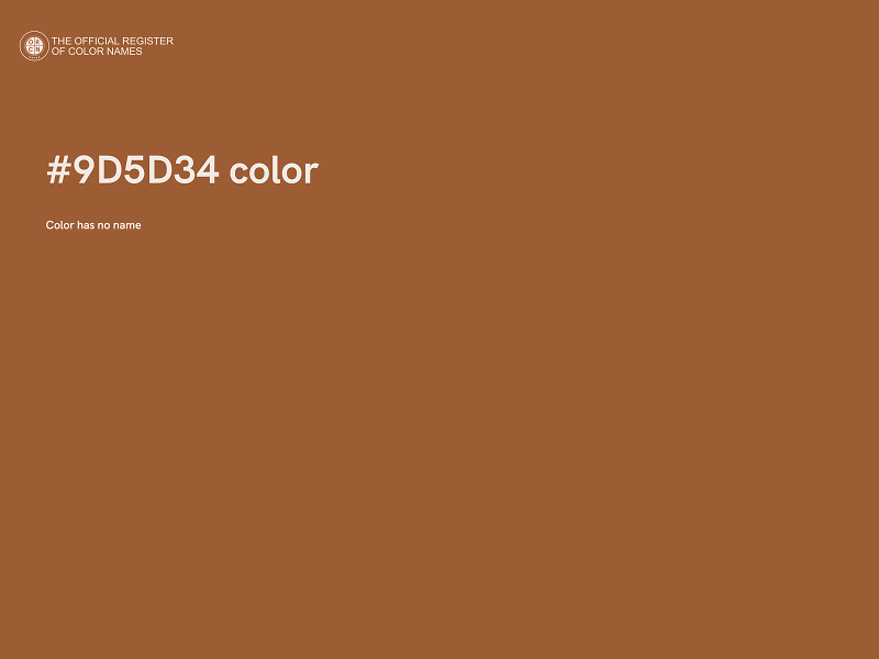 #9D5D34 color image