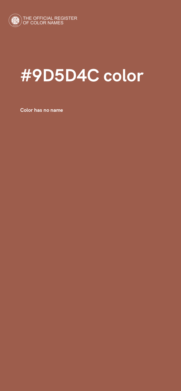 #9D5D4C color image