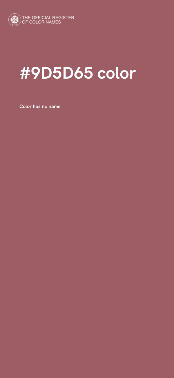 #9D5D65 color image