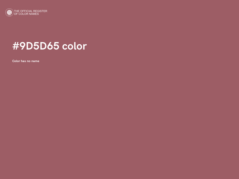 #9D5D65 color image