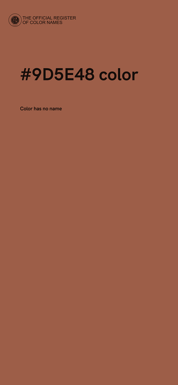 #9D5E48 color image