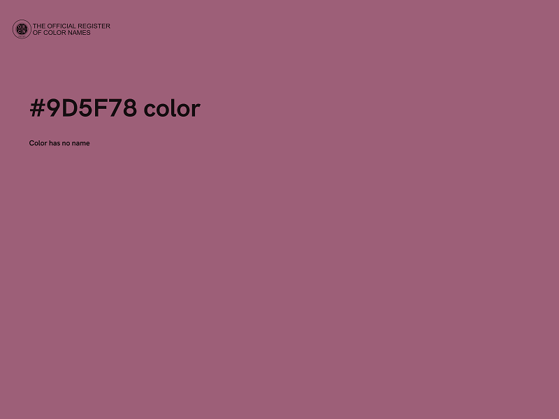 #9D5F78 color image