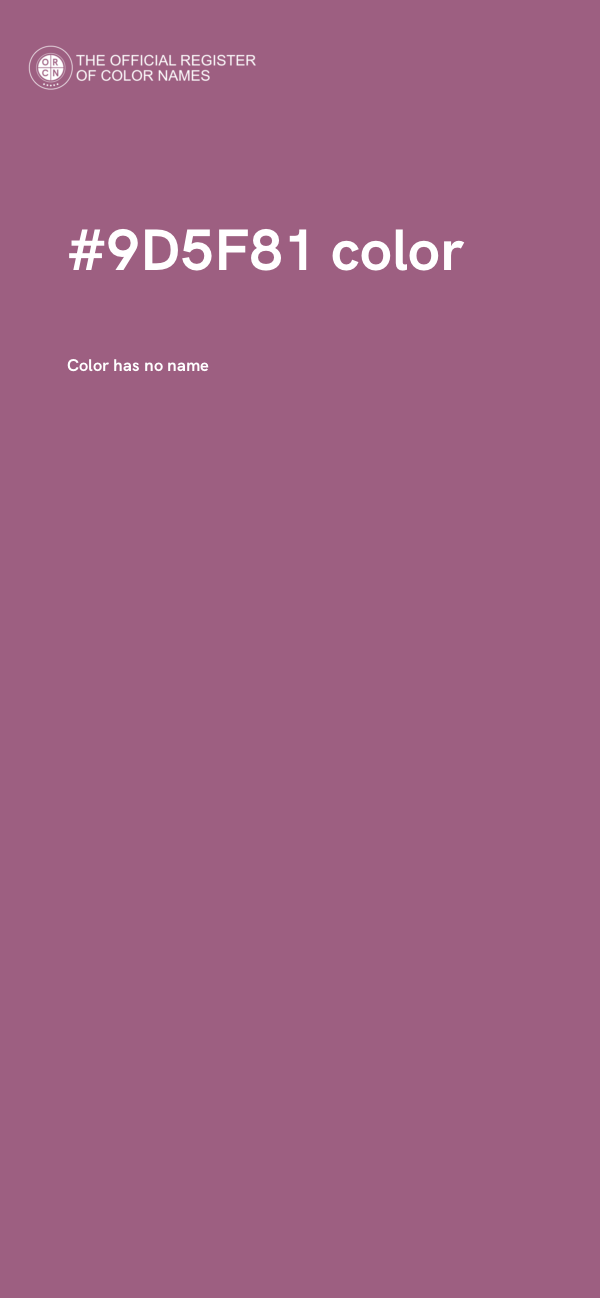 #9D5F81 color image