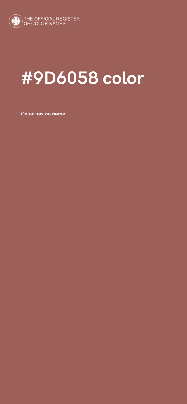 #9D6058 color image