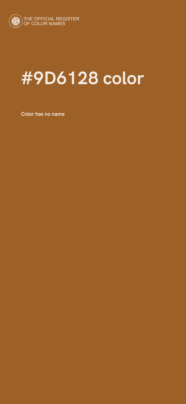 #9D6128 color image
