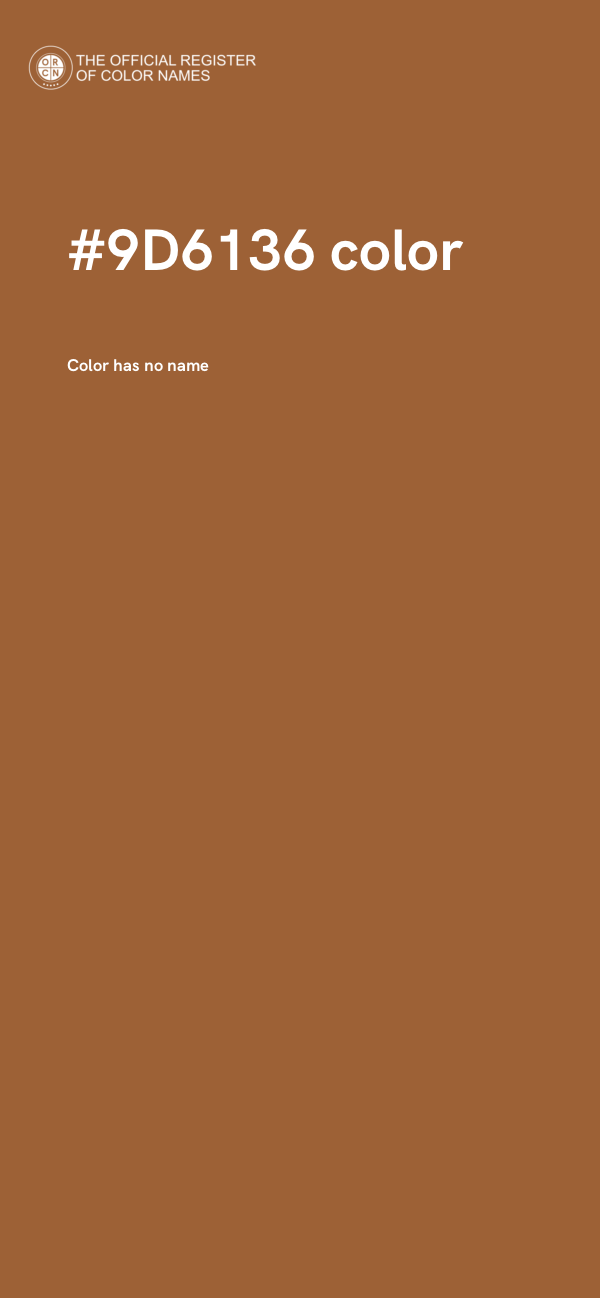 #9D6136 color image