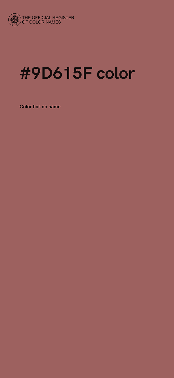#9D615F color image