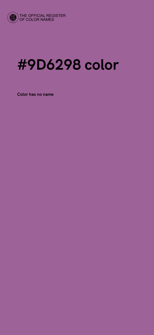 #9D6298 color image