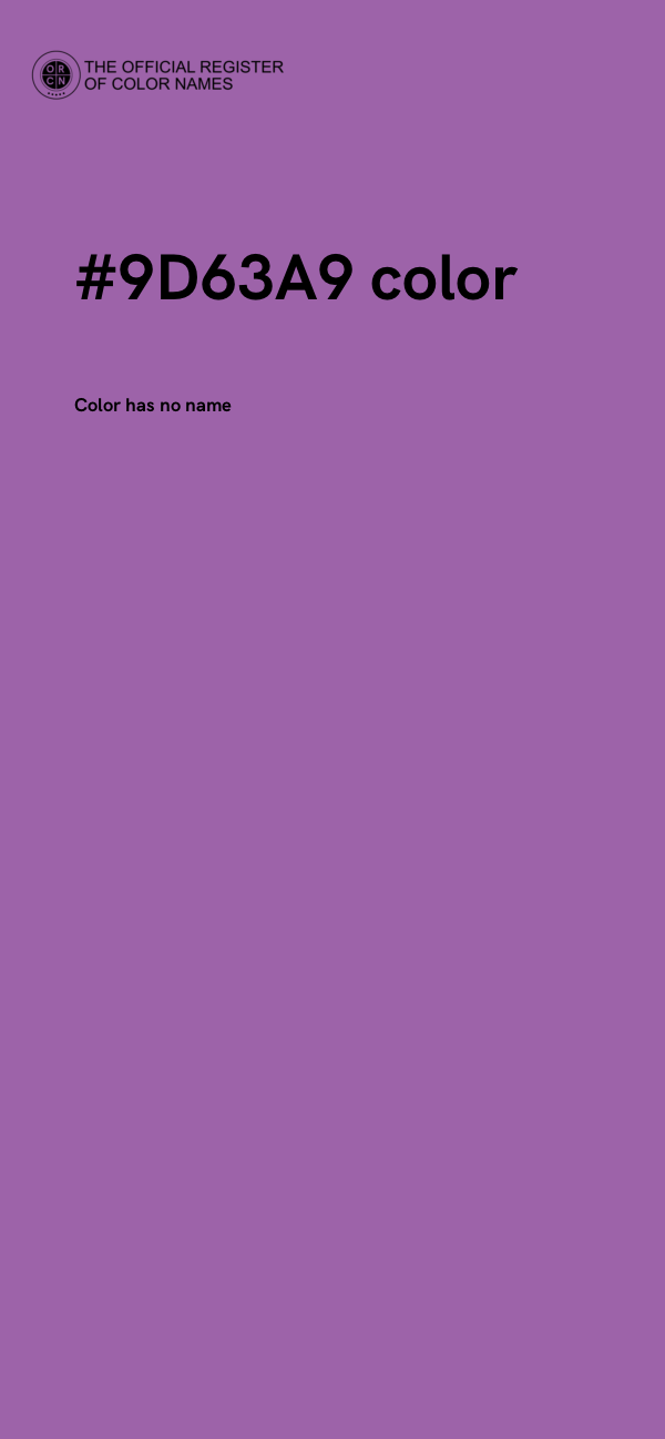 #9D63A9 color image