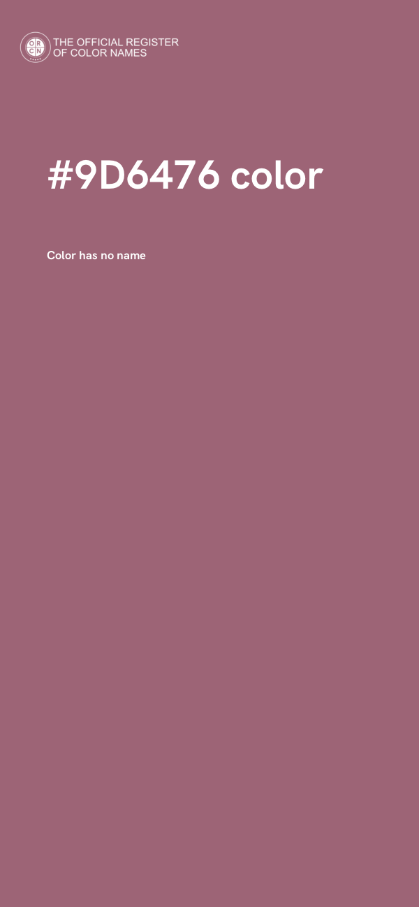 #9D6476 color image