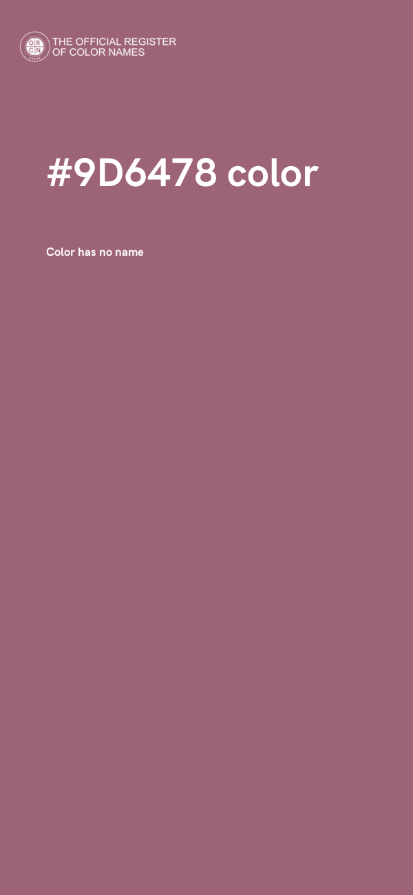 #9D6478 color image